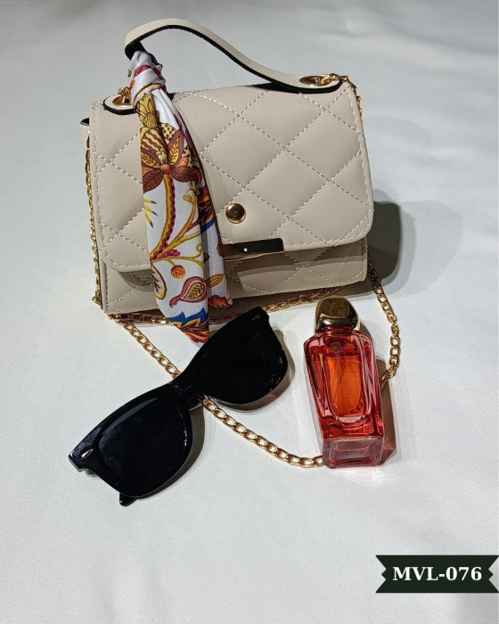 Vizon Fularlı Askılı El Çantası